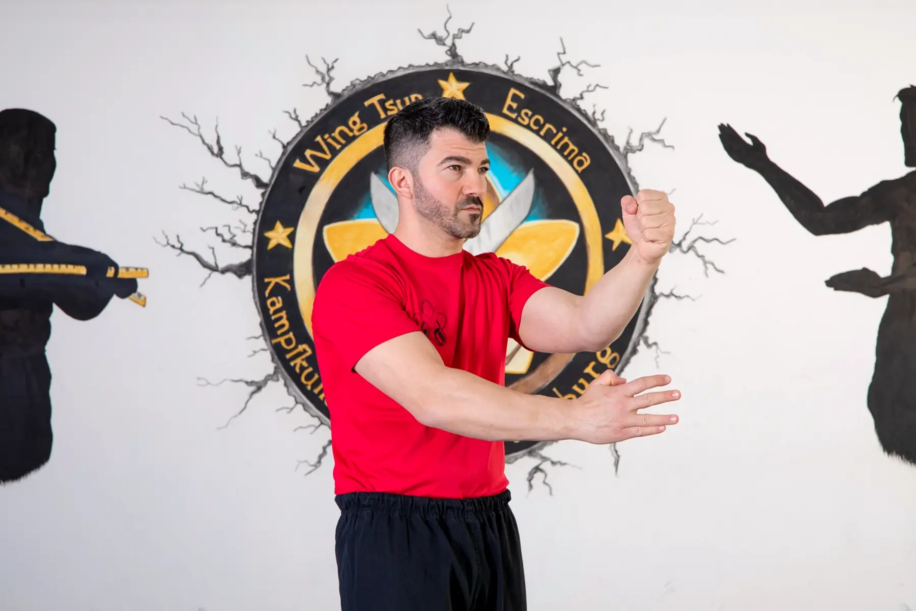 Wing-Tsun-Position in der Kampfkunstakademie Augsburg